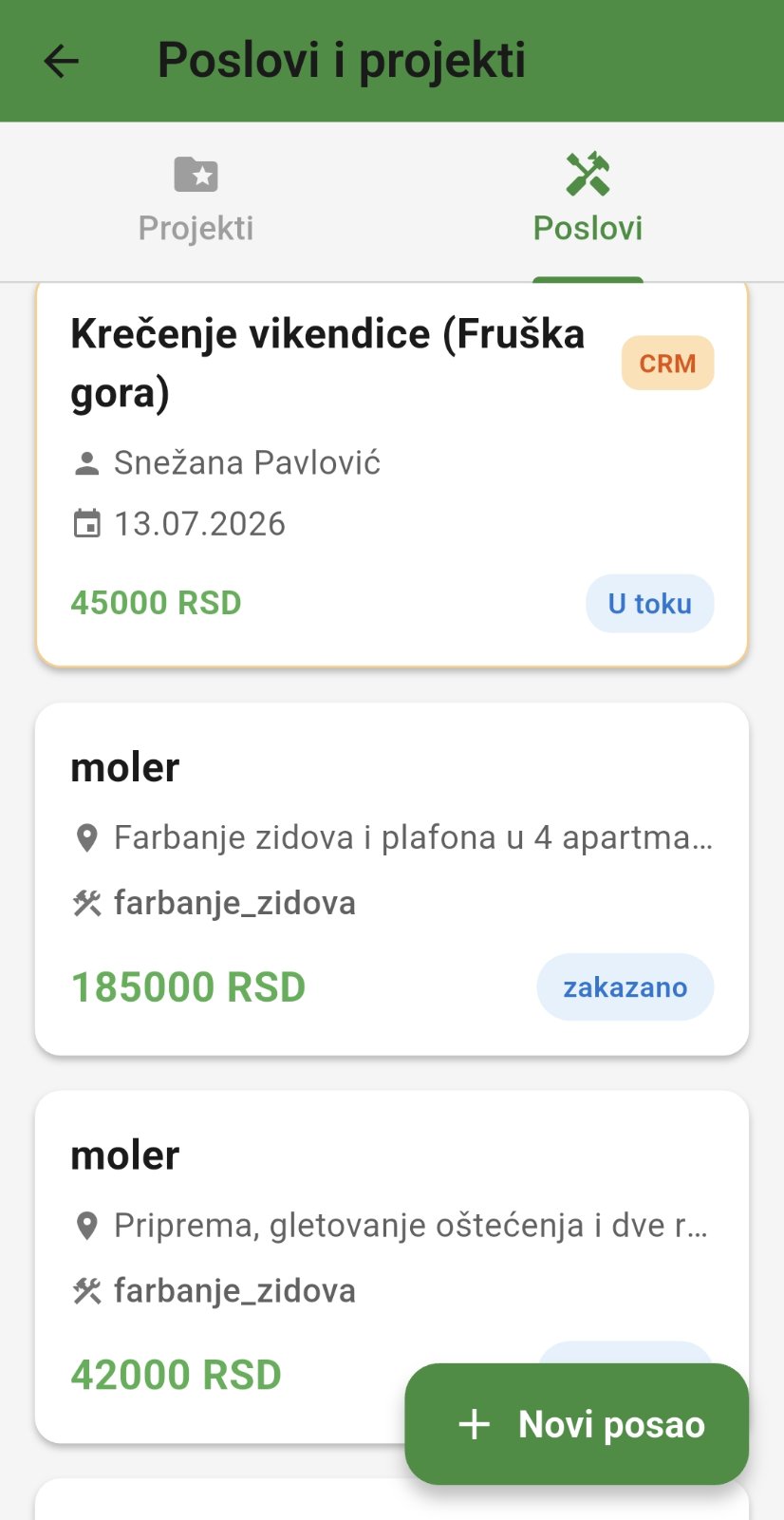 Majstor Hub — dashboard majstora